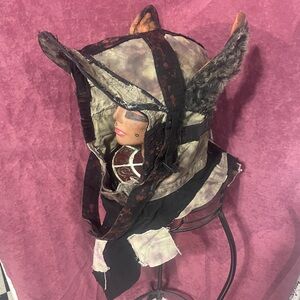 Hood/scarf/hat cowl homemade wearable art